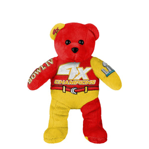 Kansas City Chiefs NFL Super Bowl LVIII Champions 4x Team Beans Embroidered Bear
