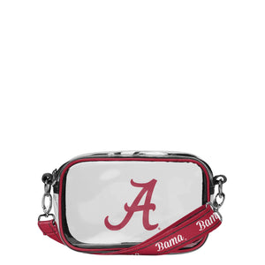 Alabama Crimson Tide NCAA Team Stripe Clear Crossbody Bag