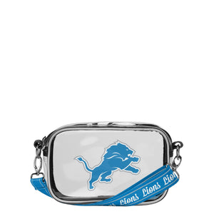 Detroit Lions NFL Team Stripe Clear Crossbody Bag