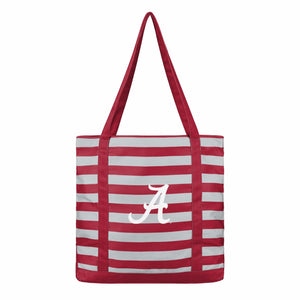 Alabama Crimson Tide NCAA Team Stripe Canvas Tote Bag