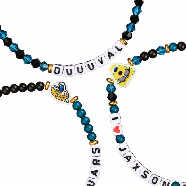 Jacksonville Jaguars 3 Pack Beaded Friendship Bracelet