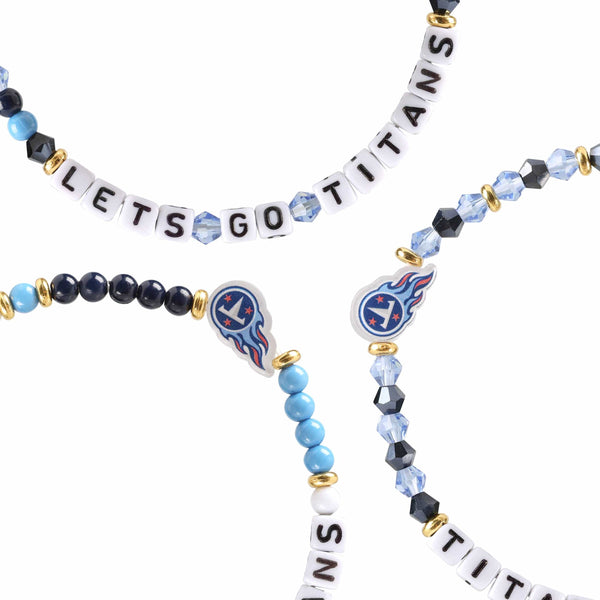 Tennessee Titans NFL Silver Slogan Bracelet - Tennessee Titans