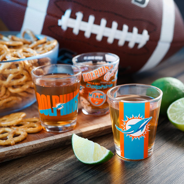 NFL Shot Glasses 6 Pack Set - Miami Dolphins