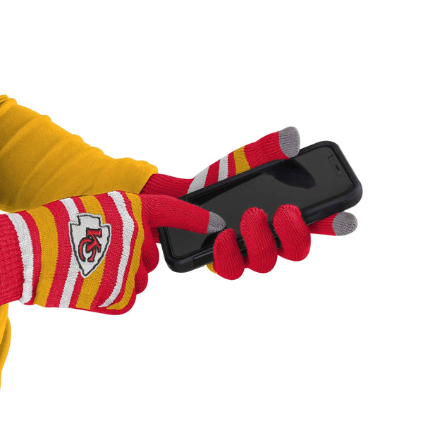 Kansas City Chiefs red/black Team Logo Licensed NFL Sport Utility Gloves-New!