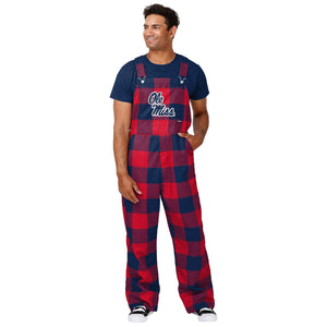 Ole Miss Rebels NCAA Mens Plaid Bib Overalls