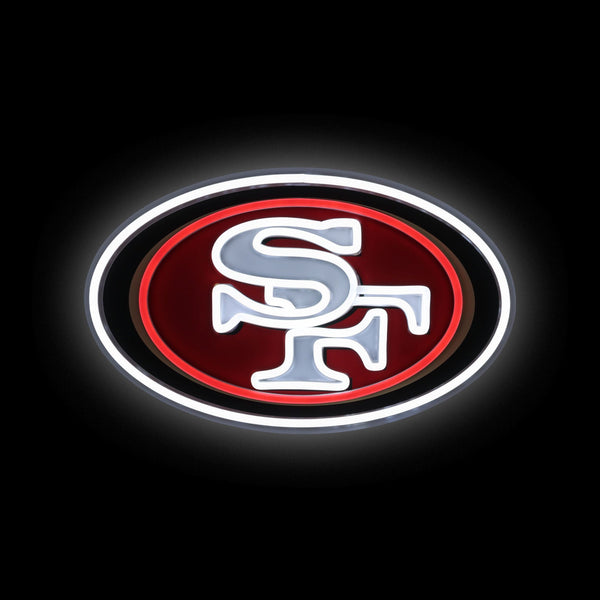くすぶり　NFL 49ers 刺繍ロゴ ゴールド NFL San Francisco 49ers 3D Foam Logo Sign for Wall