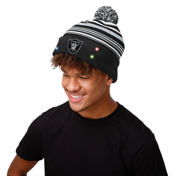 New Era Bobble Beanie Oakland Raiders