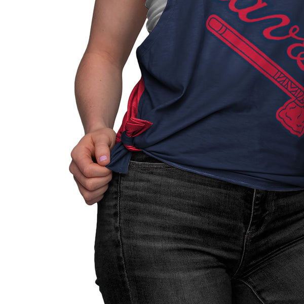 Atlanta Braves MLB Womens Tie-Breaker Sleeveless Top