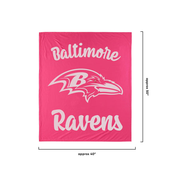 Baltimore Ravens NFL Supreme Slumber Plush Throw Blanket