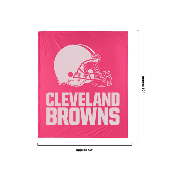 Cleveland Browns NFL Throw Blanket with Plush Bear