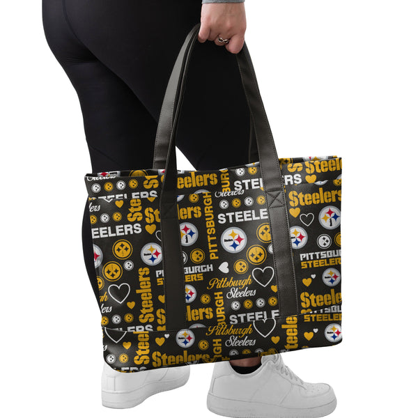 NFL Team Logo Reusable Pittsburg Steelers Tote Grocery Tote