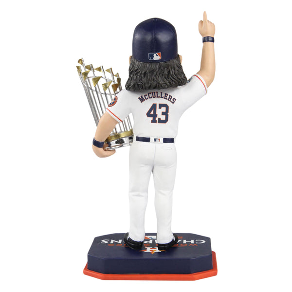 Lance McCullers Jr Houston Astros 2022 World Series Champions Orange Jersey Bighead Bobblehead Officially Licensed by MLB