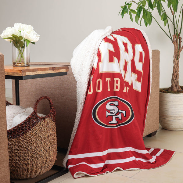 NFL San Francisco 49ers Helmet Personalized 50x60 Plush Fleece Blanket