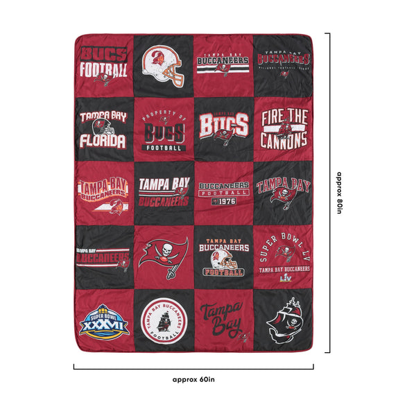 Tampa Bay Buccaneers NFL Team Pride Patches Quilt