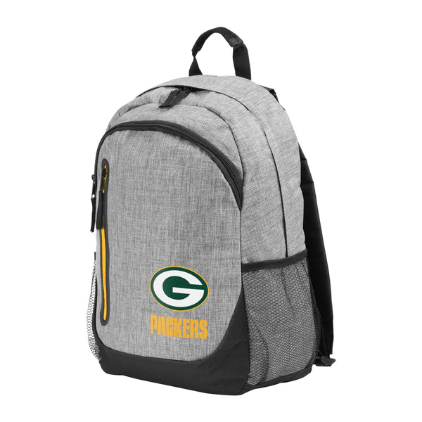 Forever Collectibles - Heather Grey Bold Color Backpack, Green Bay