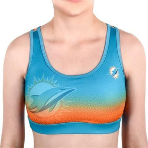 Miami Dolphins Gradient Sports Bra