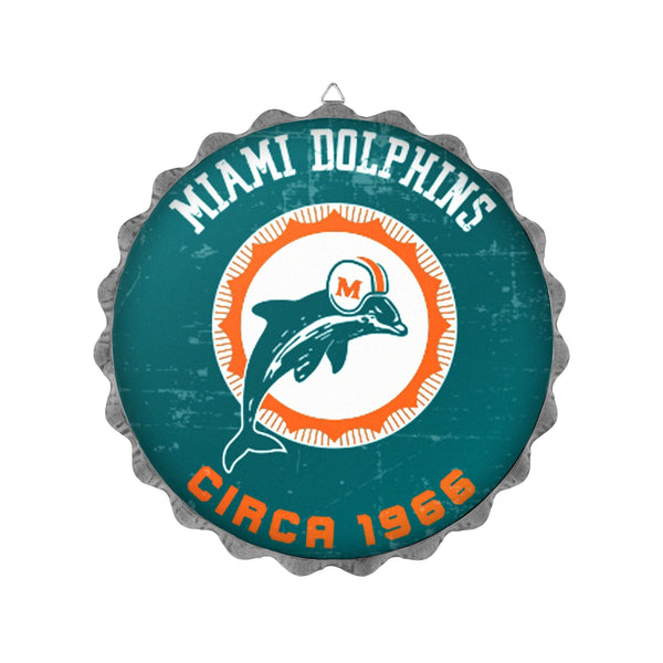 Lids Miami Dolphins 23 LED Retro Logo Round Wall Sign