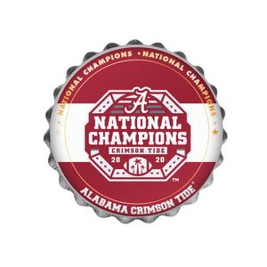 Alabama Crimson Tide NCAA 2020 Football National Champions Bottle Cap Wall Sign