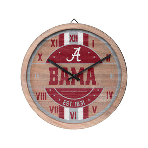 Alabama Crimson Tide NCAA Barrel Wall Clock