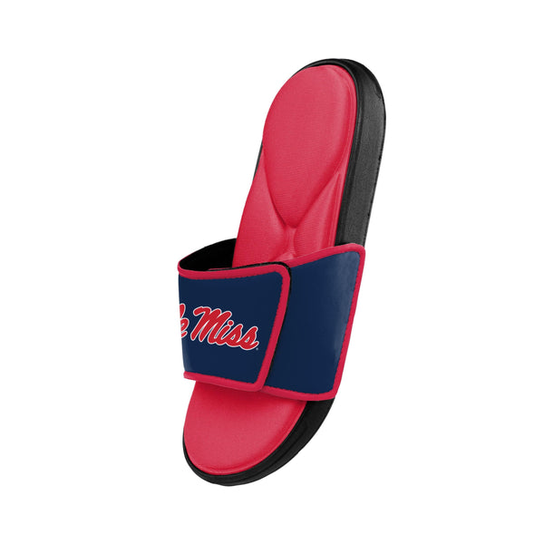 Ole Miss Rebels NCAA Mens Colorblock Big Logo Gel Slides