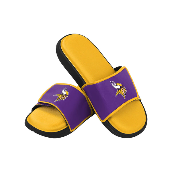 Minnesota Vikings Youth Cropped Big Logo Slide Flip Flops