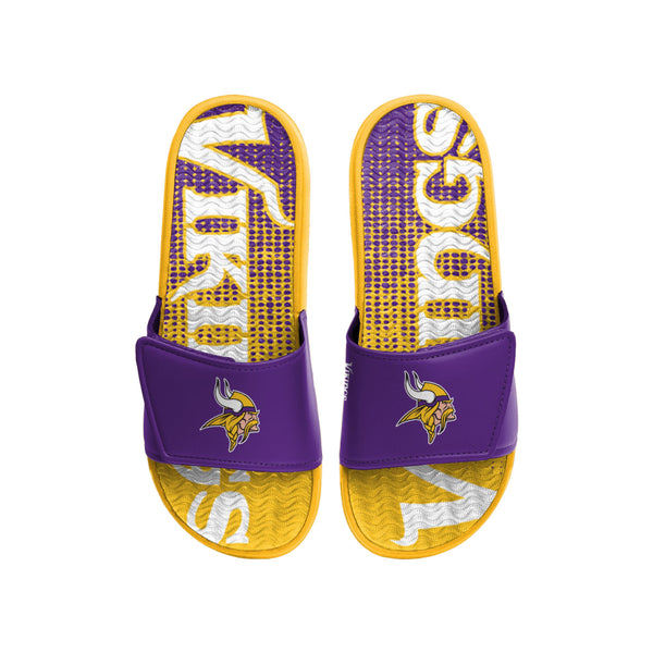 Minnesota Vikings NFL Mens Team Stripe Gel Slide - S