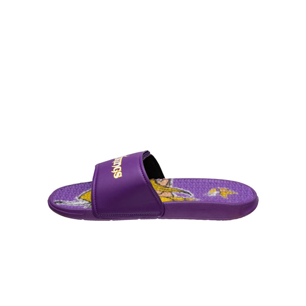 Minnesota Vikings NFL Mens Team Stripe Gel Slide - S