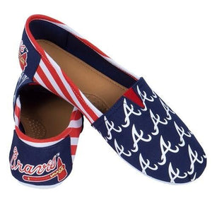 Atlanta Braves MLB Canvas Stripe Shoes