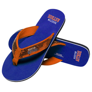 Houston Astros MLB Womens Sequin Flip Flops