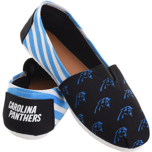 Carolina Panthers NFL Womens Stripe Canvas Shoes