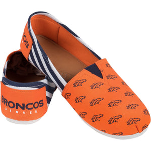 Denver Broncos NFL Womens Stripe Canvas Shoes