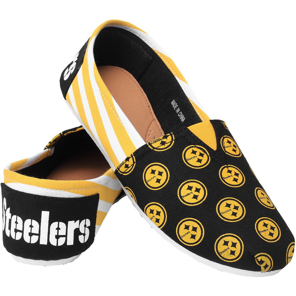 Pittsburgh Steelers Women's Canvas Stripe Shoes Size: Small