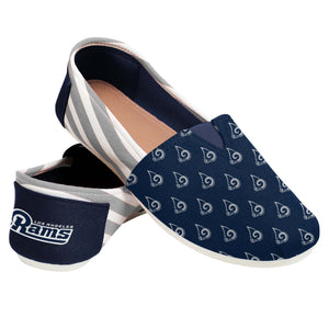 Los Angeles Rams NFL Womens Stripe Canvas Shoes