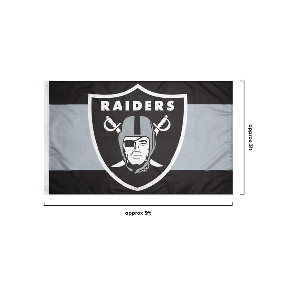 3 ft x 5 ft NFL Team Flag - Oakland Raiders