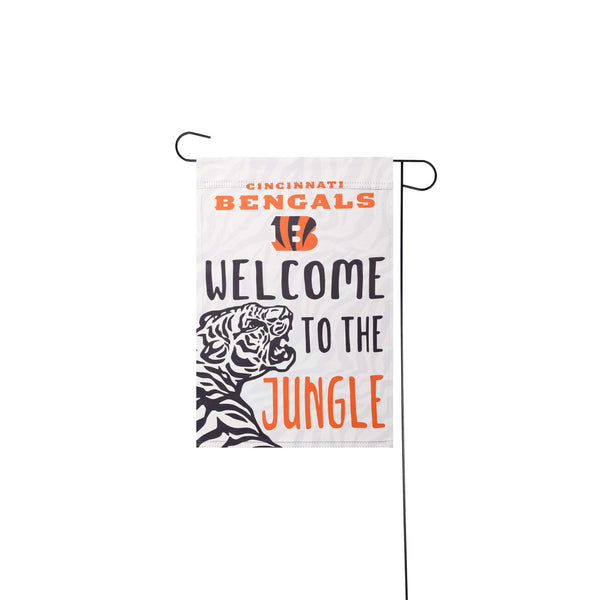 : Cincinnati Bengals White Stripes Garden Flag Double Sided  Banner : Sports & Outdoors