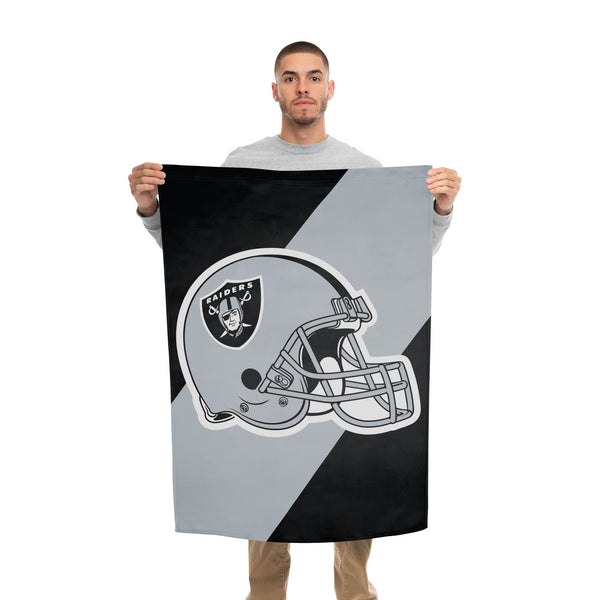 Las Vegas Raiders NFL Helmet Horizontal Flag