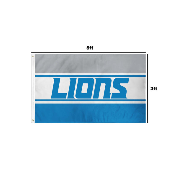 3 ft x 5 ft NFL Team Flag - Detroit Lions