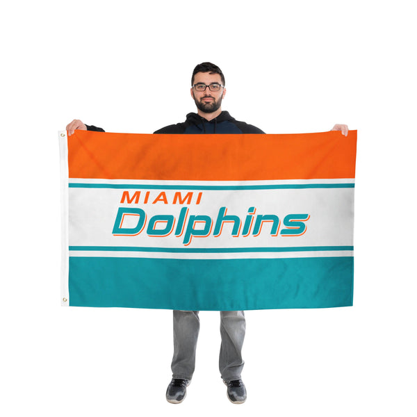 Miami Dolphins NFL Americana Horizontal Flag