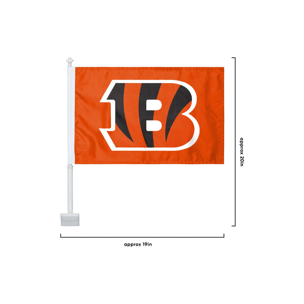 : FOCO Cincinnati Bengals NFL 2 Pack White Stripe Car Flag :  Sports & Outdoors