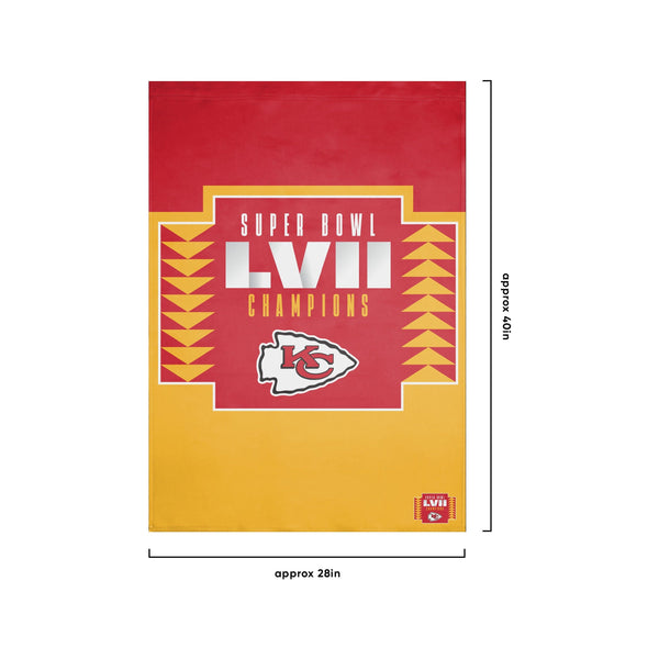 Kansas City Chiefs NFL Super Bowl LVII Champions Horizontal Flag