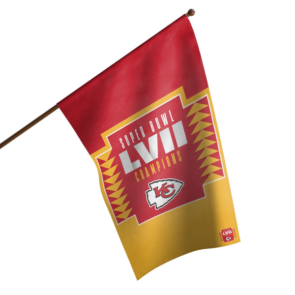 Kansas City Chiefs Super Bowl LVII Champions Horizontal Flag FOCO