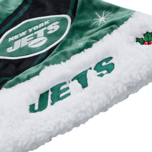 NFL NEW YORK JETS SANTA HAT SHOW YOUR FAN HOLIDAY SPIRIT NWT FREE SHIPPING