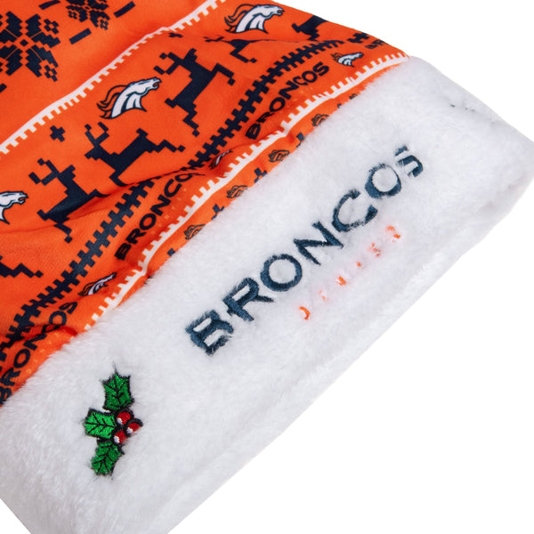 Denver Broncos Light Up Santa Hat – Football Theme Hats