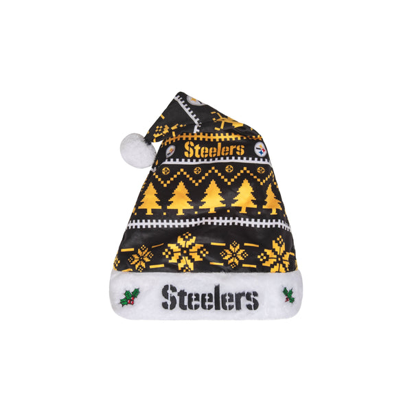 Pittsburgh Steelers Colour Block Christmas Santa Hat