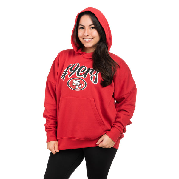 Women's NFL San Francisco 49ers Raw Edge Hoodie