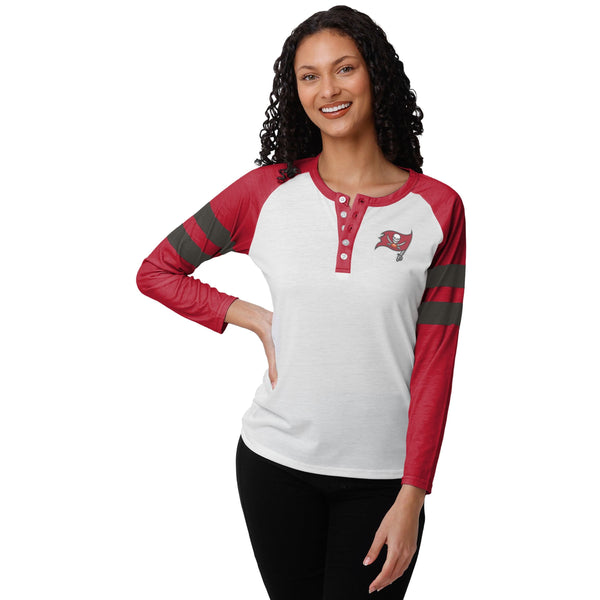 San Francisco 49ers NFL Womens Big Logo Long Sleeve Henley