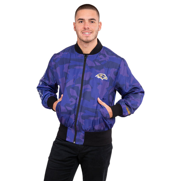 Brewster Baltimore Ravens Football Printed Bomber Jacket