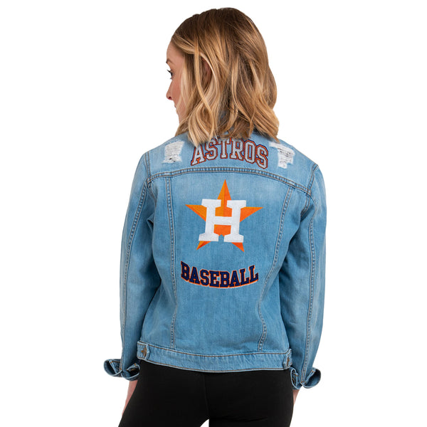 Astros Denim Jacket/Embroidered.. not a patch! Medium Size
