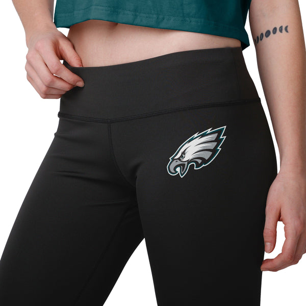 NFL Team Apparel Women's Philadelphia Eagles Black Fraction Leggings