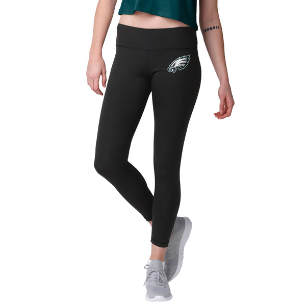 NFL Team Apparel Women's Philadelphia Eagles Black Fraction Leggings